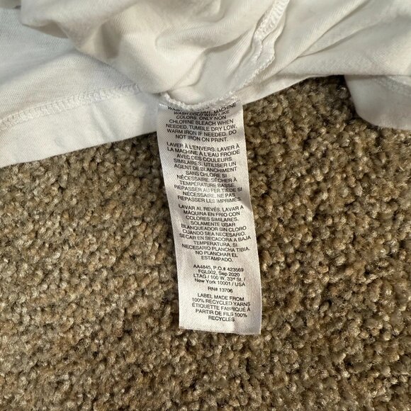 Adidas Tee Shirt Girls Large (14) White Graphic Cotton Athletic Pink logo Sports - Picture 7 of 10